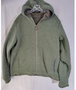 The North Face Mens XL Green Fleece Sherpa Jacket Reversible Hooded - $58.61 CAD