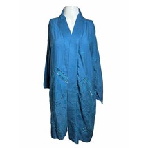 New Soft Surroundings Size L Large Nightingale Topper Wrap Teal Cardigan... - $26.41