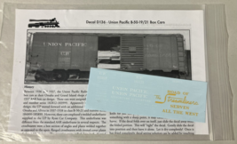 Speedwitch HO Union Pacific B-50-19/21 Box Cars Decal Media D136 - $13.85