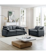 Modern Grey Corduroy 2-Piece Sofa Set for Small Apartments - $14,853.77 MXN
