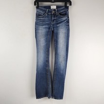 BKE Womens Stella Jeans Size 23R Low Rise Med Wash Measures 22x30 Small Stains - £13.97 GBP