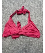 Mossino Solid Print Magenta Bikini Top Woman&#39;s Size Medium Swimsuit Top KG - $7.91
