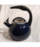 Chantal Whistling Tea Kettle Blue Enamel on Steel Classic Pot - $27.07