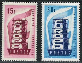 FRANCE 1956 Very Fine MH Stamps Set Scott # 805-806 CV 6.80 $ - £5.53 GBP