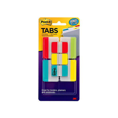 Post-it Durable Index Tabs 50mm - Solid Colour - $23.38