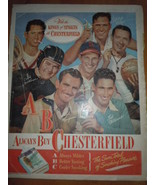 Chesterfield With The Kings of Sports  Print Magazine Ad 1947  - $6.99