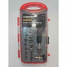 Husky 19-Pice 1/4in Driver Ratchet Socket Set - $11.97