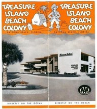 Treasure Island Beach Colony Brochure Daytona Beach Florida 1950&#39;s - £23.19 GBP