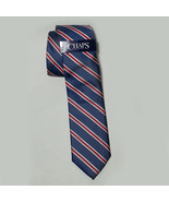 CHAPS Men Dress Necktie Blue Red Stripes Polyester 3&quot; wide 59&quot; long NWT - £13.06 GBP