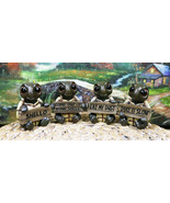 Ebros Whimsical Baby Sea Turtle Set of 4 Figurine Holding Signs W/ Funny... - $37.99