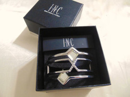 I.N.C. Silver-Tone 3-Pc. Set Pavé &amp; Stone Bangle Bracelets D602 - £8.41 GBP