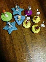 Vintage 1989 Wendy&#39;s Kids Meal Toy The Jetsons Space Cars Lot of 8 Figures  - £11.67 GBP