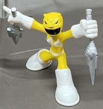 Mighty Morphin Power Rangers Yellow Ranger Mini Battle Ready 2.5&quot; Figure Loose - £6.42 GBP