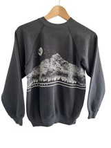 Vtg Flagstaff Crewneck Women Size M Hanes Tag Black Made In USA See Meas... - £37.92 GBP