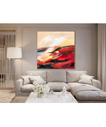 Painting On Canvas Red Colorful Original Decor Desert Home Wall Art | HO... - £308.51 GBP