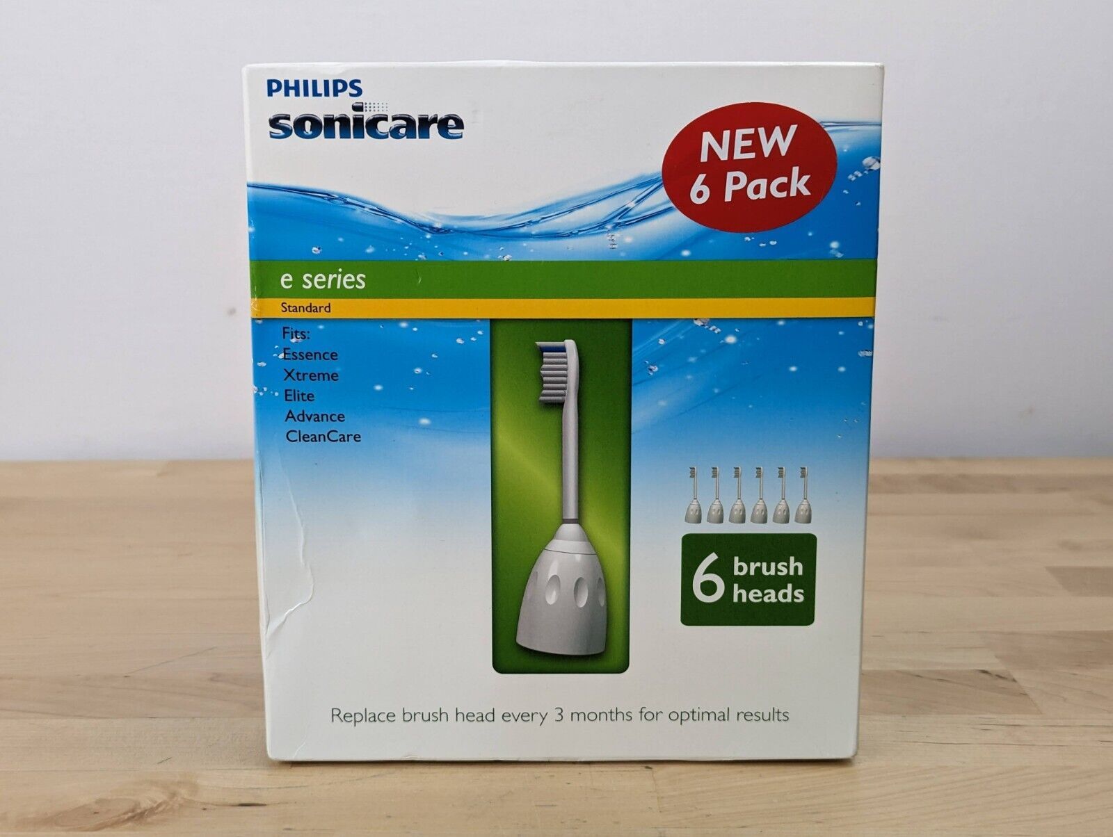 Primary image for Philips SONICARE eSeries HX7006 Replacement Toothbrush Heads 6-Pack NEW