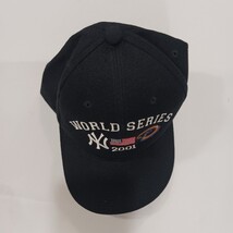 Vintage NY Yankees Black Hat Cap 2001 World Series Wool Blend MLB Back Strap image 7