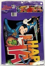 1987 Eureka 4ft Disney Halloween Banner w/ Honeycomb Pumpkin Mickey Mouse New - £11.16 GBP