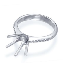 Bague De Fiançailles Solitaire Semi-Montée En Diamant Sterling 5 CT Simulé - $65.99