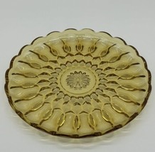FAIRFIELD by ANCHOR HOCKING Honey Gold Amber Glass Serving Platter 1972-... - £10.35 GBP