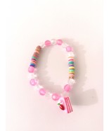 Pink Colorful Glass &amp; Clay Beaded bracelet for her. - $120.31 MXN