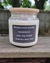 Hand-poured Sandalwood Soy Candle - Relaxing Aromatherapy Fragrance - $21.00