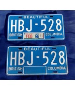1979 to 1985 Canada BC Pair of License Plates HBJ-528 Expo 1986 Decal - $39.99