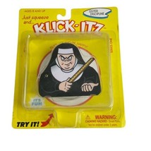 2001 Klick-Itz Metal Sister Discipline Click Toy Rocket Nun - $14.00