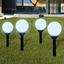  Garden Light Set of 4 White glossy ball, black tube - €107,46 EUR
