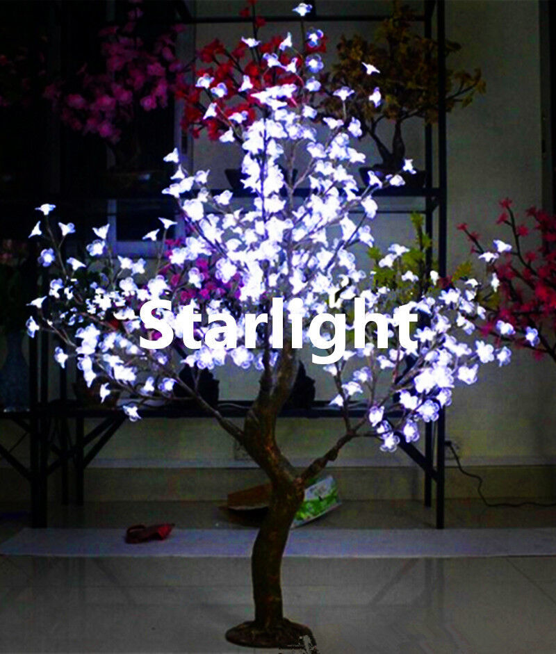 Primary image for White 5ft Christmas Tree Light Simulation Cherry Blossom Tree with Natural Trunk