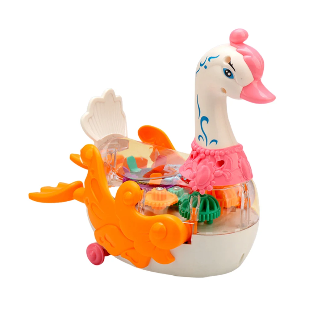 Small Swan Toys Speed Change Lights Music Swan Creative Design Cute Swan Toys No - £7.83 GBP+