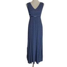 Isabel by Ingrid &amp; Isabel Blue Stripe Sleeveless Maxi Maternity Dress WI... - £12.77 GBP