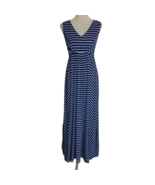 Isabel by Ingrid &amp; Isabel Blue Stripe Sleeveless Maxi Maternity Dress WI... - £12.71 GBP