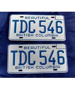 1973 to 1978 Canada British Columbia Pair of License Plates TDC 546 - £19.90 GBP