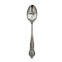 Kimco Stainless Dessert Spoon Japan Ornate Floral 6 1/4&quot; Vintage - £9.72 GBP
