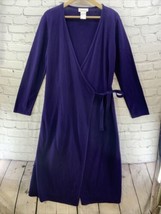 Chadwicks Wrap Around Dress Royal Purple Womens Vintage FLAW - $19.79