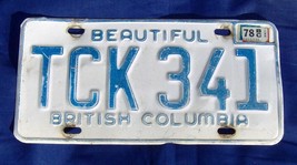 1973 to 1978 Canada British Columbia Single License Plate TCK 341 - £15.72 GBP
