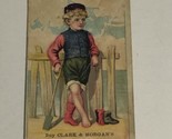 Clarke &amp; Morgan’s Crackers &amp; Candies Victorian Trade Card Quincy Illinoi... - $4.94