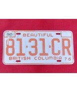 1976 Canada British Columbia License Plate 81-31-CR Single  - £15.92 GBP