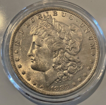 Beautiful 1883-O Morgan Silver Dollar In Airtight Capsule. Very Nice Coin!!!!! - £49.27 GBP