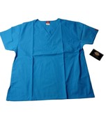 Dickies Blue Scrub Top XS Unisex V Neck Pocket New - $5.00