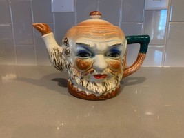 Vintage Toby Teapot Grumpy Old Man 1950&#39;s Rare Collectible - £30.50 GBP