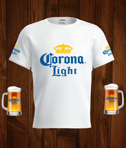 Corona Light Beer Logo White Short Sleeve  T-Shirt Gift New Fashion  - £25.57 GBP