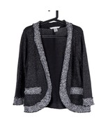 Peter Nygard Cardigan Sweater Petite L Womens PL Open Black Gray Metalli... - £20.35 GBP