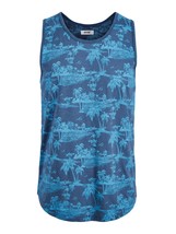Univibe Men&#39;s Casual Shirt Tropical Tank Blue  Size Small B4HP - £7.81 GBP