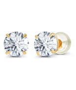 Stunning 2.50 CTW Eco-Friendly Lab-Grown Diamond Studs in 14K Yellow Gol... - £1,307.87 GBP+