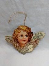 Vintage 1984 Merrimack Die Cut Christmas Angel Ornament 4&quot; X 3&quot; - £20.61 GBP