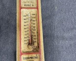 Vtg Used metal advertising wall thermometer Blinn Bros Auto Parts Bellev... - $38.61