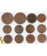 1812-1912 Russia 1 &amp; 2 Kopek Lot (12 coins) Empire Kopeck C#118 Y#9.2 10.2 - $102.91