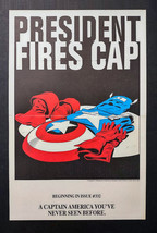 Vintage 1986 Captain America promo poster: Marvel Comics 17x11 promotional pinup - £45.55 GBP